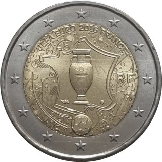 Moneda 2 euros Francia UEFA Euro 2016
