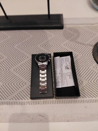 Reloj Geneva Hombre Pulsera Azul y Plata