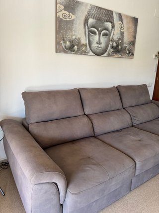 Sofá modular chaise longue gris