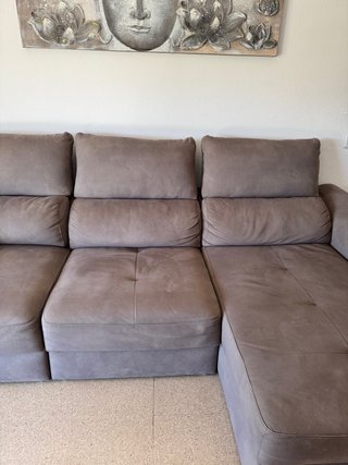 Sofá modular chaise longue gris