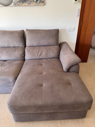 Sofá modular chaise longue gris