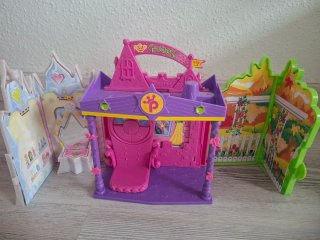 Castillo Pinypon Rosa y Morado+muñeco y accesorios