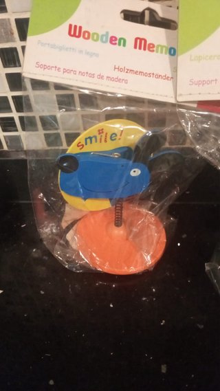 Soporte para notas y lapicero de madera