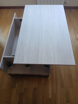 Mesa centro elevable madera 100x60 cm