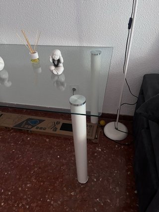 Mesa de cristal rectangular