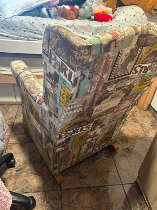 Sillón hamaca estampado París
