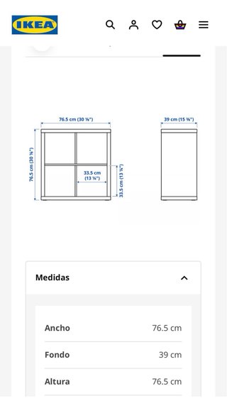 Estantería Ikea Blanca 4 Cubos