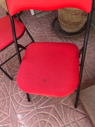 Sillas plegables rojas (pack de 4)