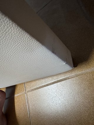 Cabecero de cama polipiel beige.