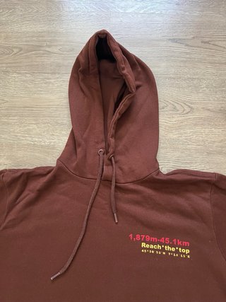 Sudadera marrón con capucha