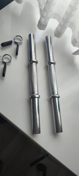 2 Barras Mancuernas Cromadas
