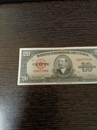 Cuba Billete 20 Pesos 1958 Banco Nacional