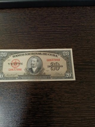 Cuba Billete 20 Pesos 1958 Banco Nacional
