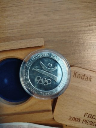 Moneda 2000 Pesetas Plata Juan Carlos I FDC