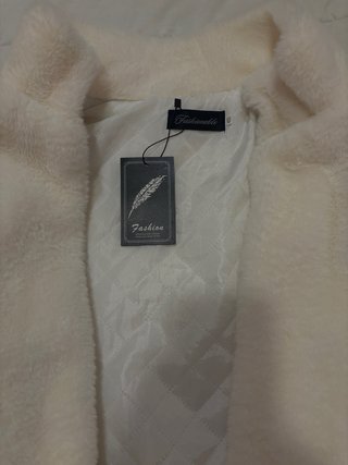 Abrigo Piel Conejo Blanco Talla 4XL