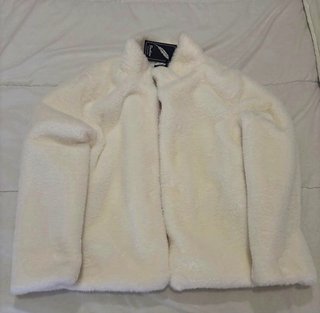 Abrigo Piel Conejo Blanco Talla 4XL