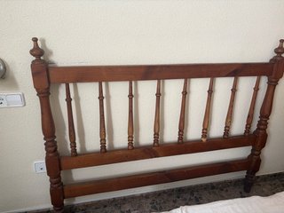 Cabecero madera pino macizo envejecido