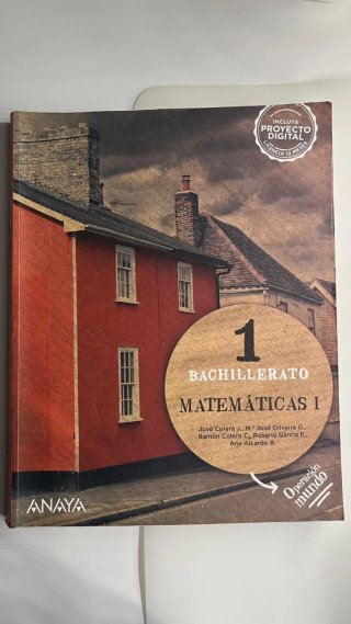 Libro bachillerato matemáticas I Anaya