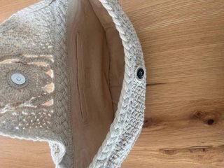 Bolso de crochet Zara beige