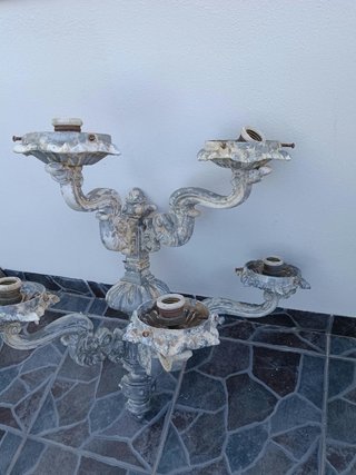 2 lámparas estilo Candelabros de Metal
