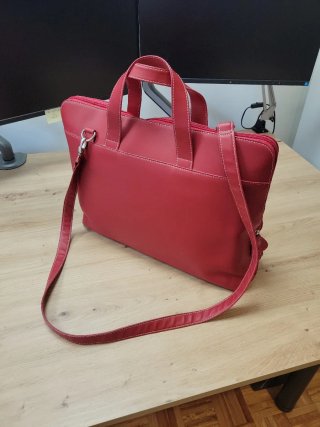 Bolsa mano para portátil / libros roja