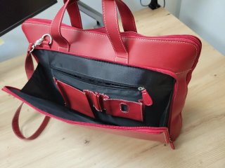 Bolsa mano para portátil / libros roja