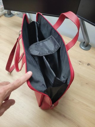 Bolsa mano para portátil / libros roja