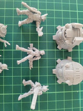 5 Tau auxiliares humanos y 2 Drones Warhammer 40k