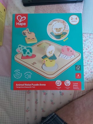 Puzzle Hape Animales Sonidos 2-4 años
