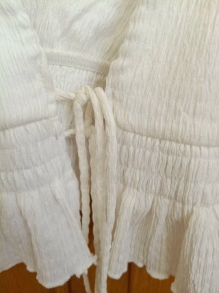 Top Bershka Verano Blanco Talla S