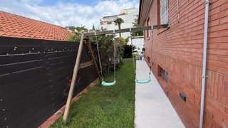 Parque infantil madera con tobogán