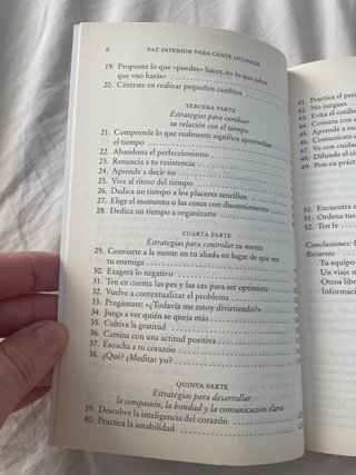 Libro Paz interior para gente ocupada
