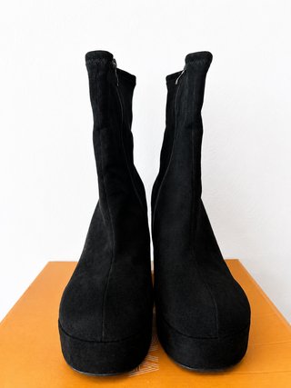 Botines negros Bosanova con plataforma ancha