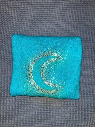 Jersey cyan con Lentejuelas Luna