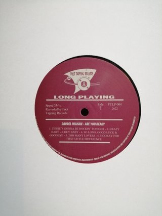 Vinilo Darrel Higham.  Are You Ready? Autografiado
