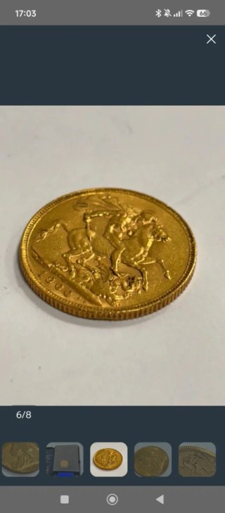 Soberano Oro Reina Victoria 1900