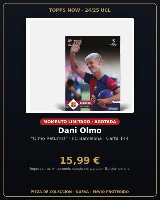 Cromo Dani Olmo Olmo Returns FC Barcelona