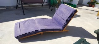 Sillón Cama Plegable Madera y Tela. Tengo dos.