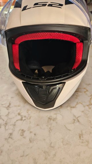 Casco blanco moto integral LS2 Talla XL 61-62cm