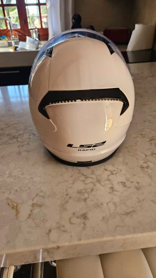 Casco blanco moto integral LS2 Talla XL 61-62cm