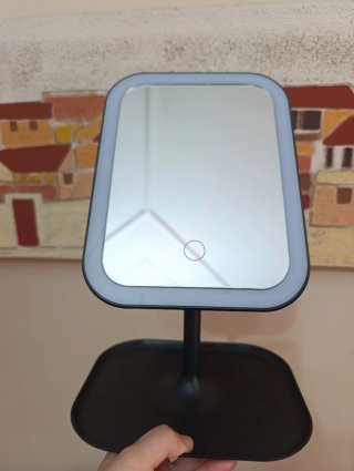 Espejo LED Táctil con Bandeja