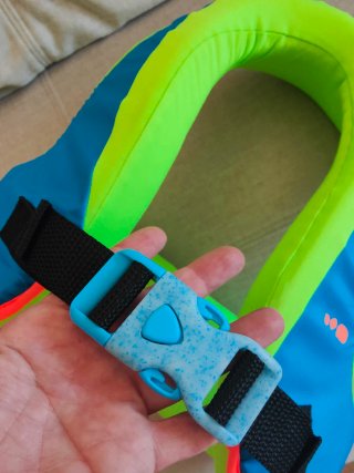 Chaleco natación infantil azul y verde