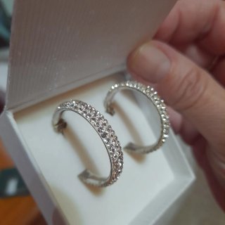 Aros grandes circonitas plata sin estrenar