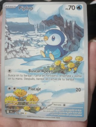 Carta Pokémon Piplup Básico PS70