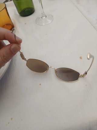 Gafas Gucci Ovaladas Doradas Marrones