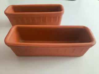 Jardineras de barro pequeñas (2 unidades)