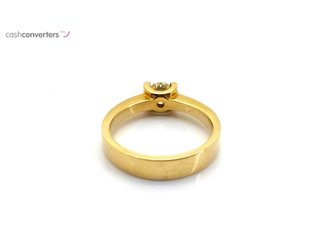 sortija oro 18k con piedra con diamante