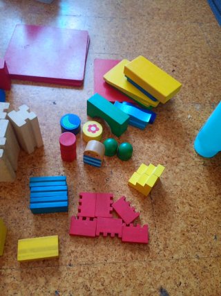 Joc construcció fusta 100 peces