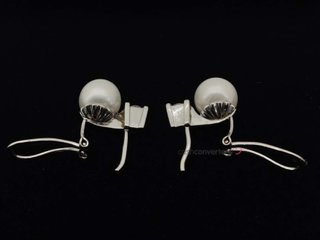 pendientes oro 18k con piedra con diamante,perla