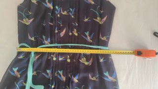 Vestido Zara Basic Gasa Azul Marino